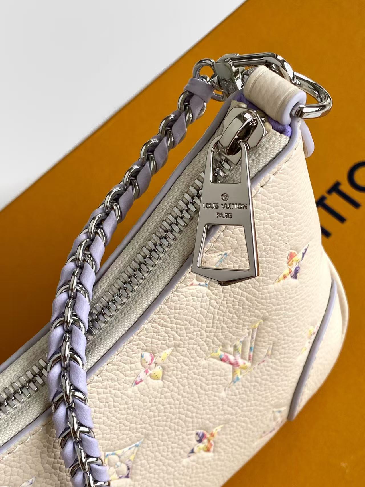Louis Vuitton Nano Boulogne Monogram Empreinte Leather Chain Bag – Iridescent Purple - Image 6