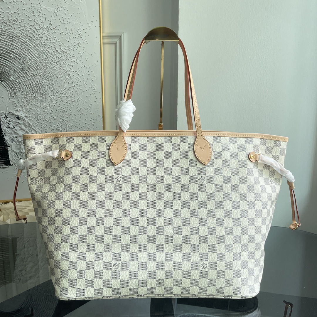 Louis Vuitton Neverfull Large Tote Bag in Damier Azur Canvas - Image 6
