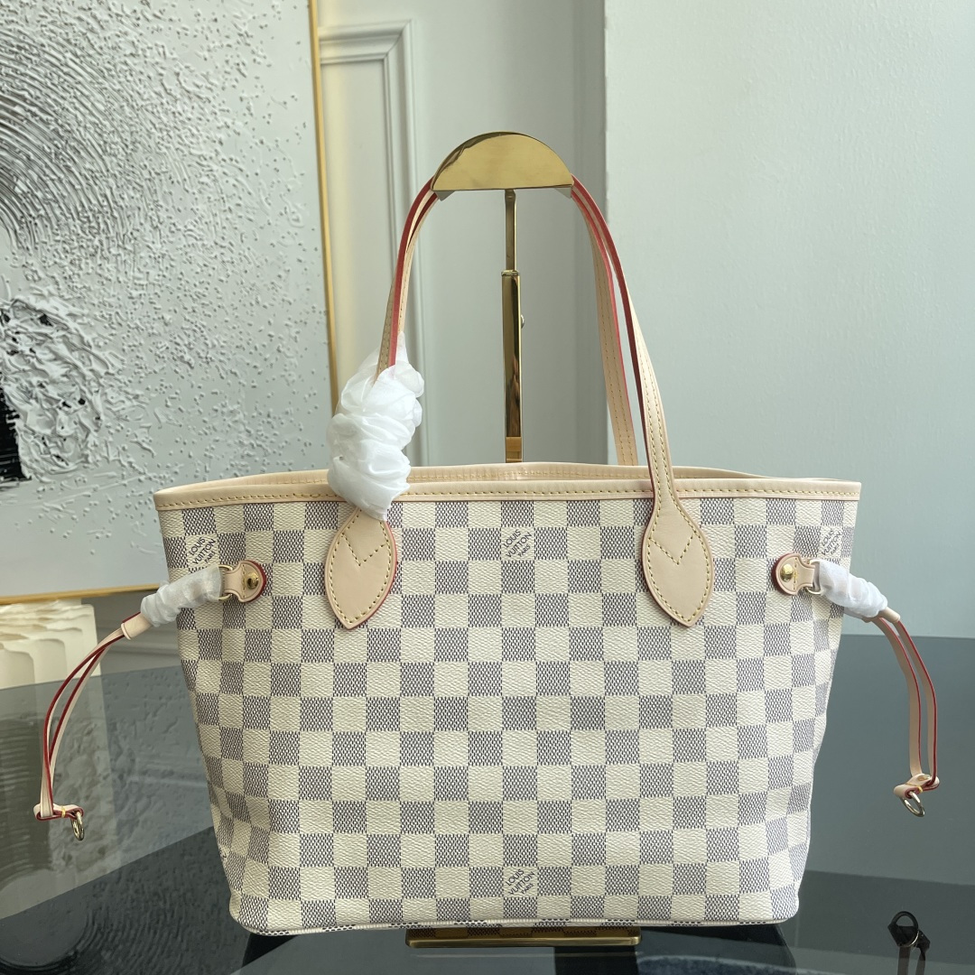 Neverfull Small Tote Bag in Damier Ebene - Image 6