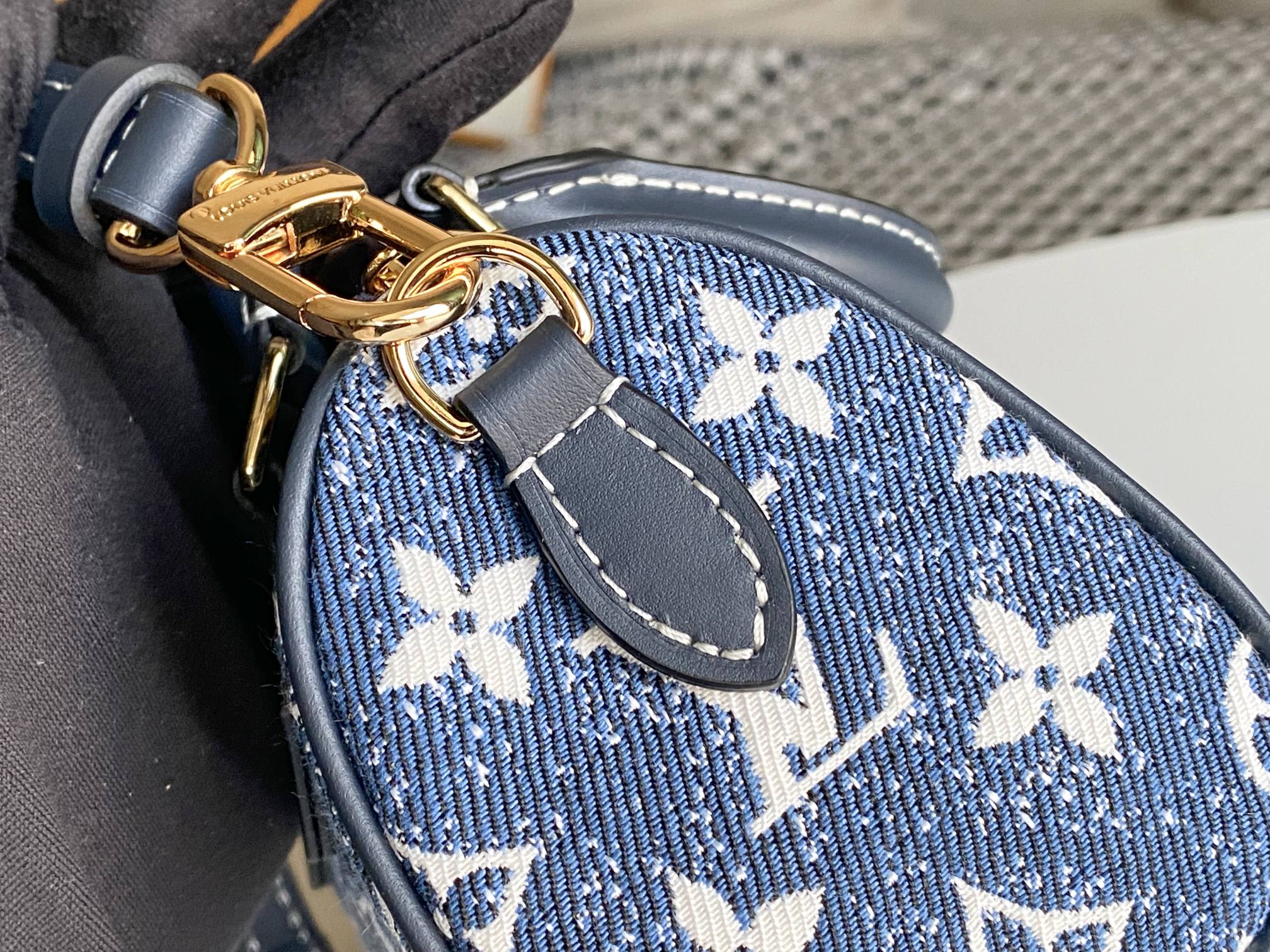 Louis Vuitton Nano Speedy Handbag M81168 - Blue Denim - Image 6