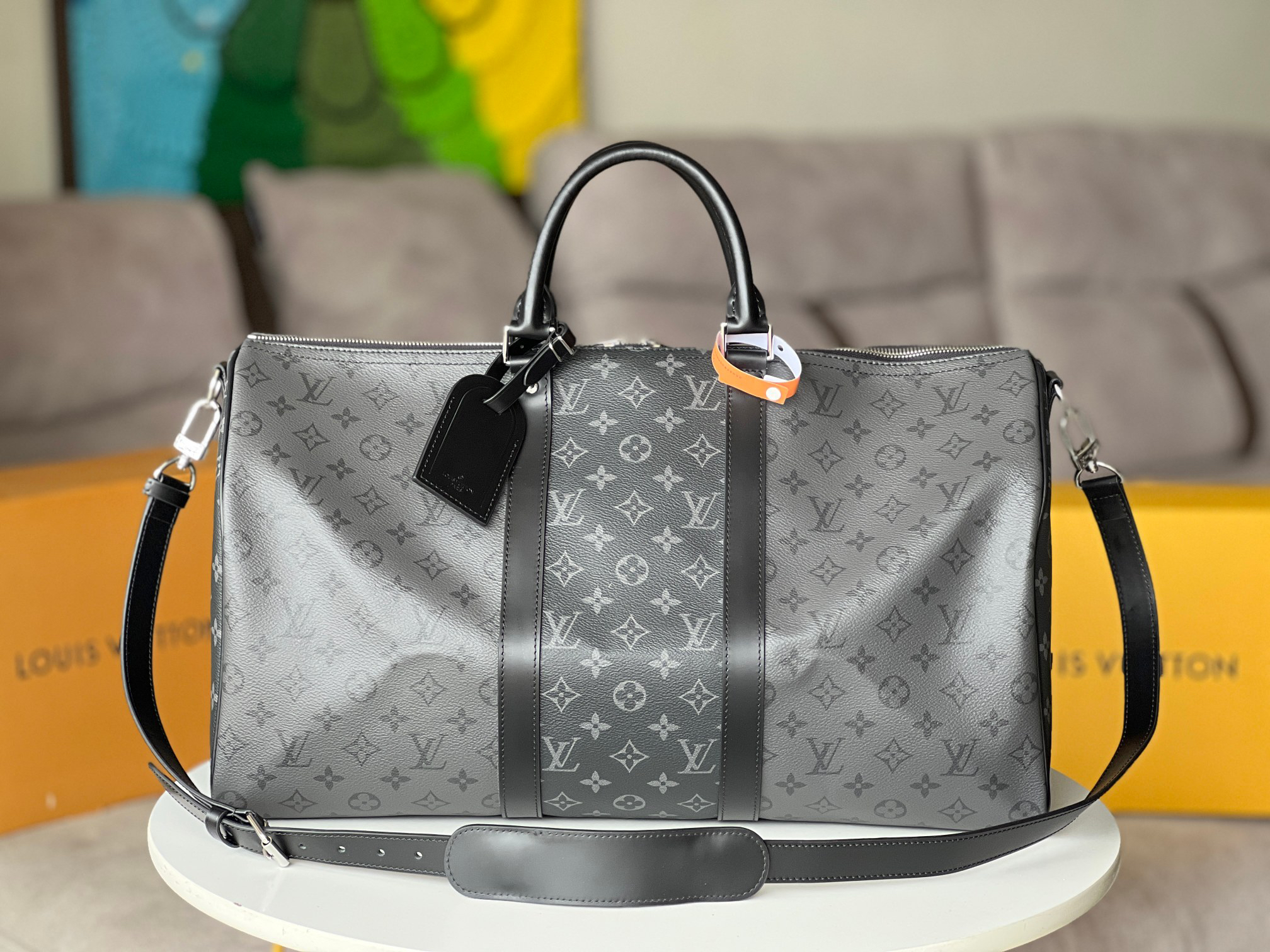 Louis Vuitton Keepall Bandoulière 50 Travel Bag - Image 6