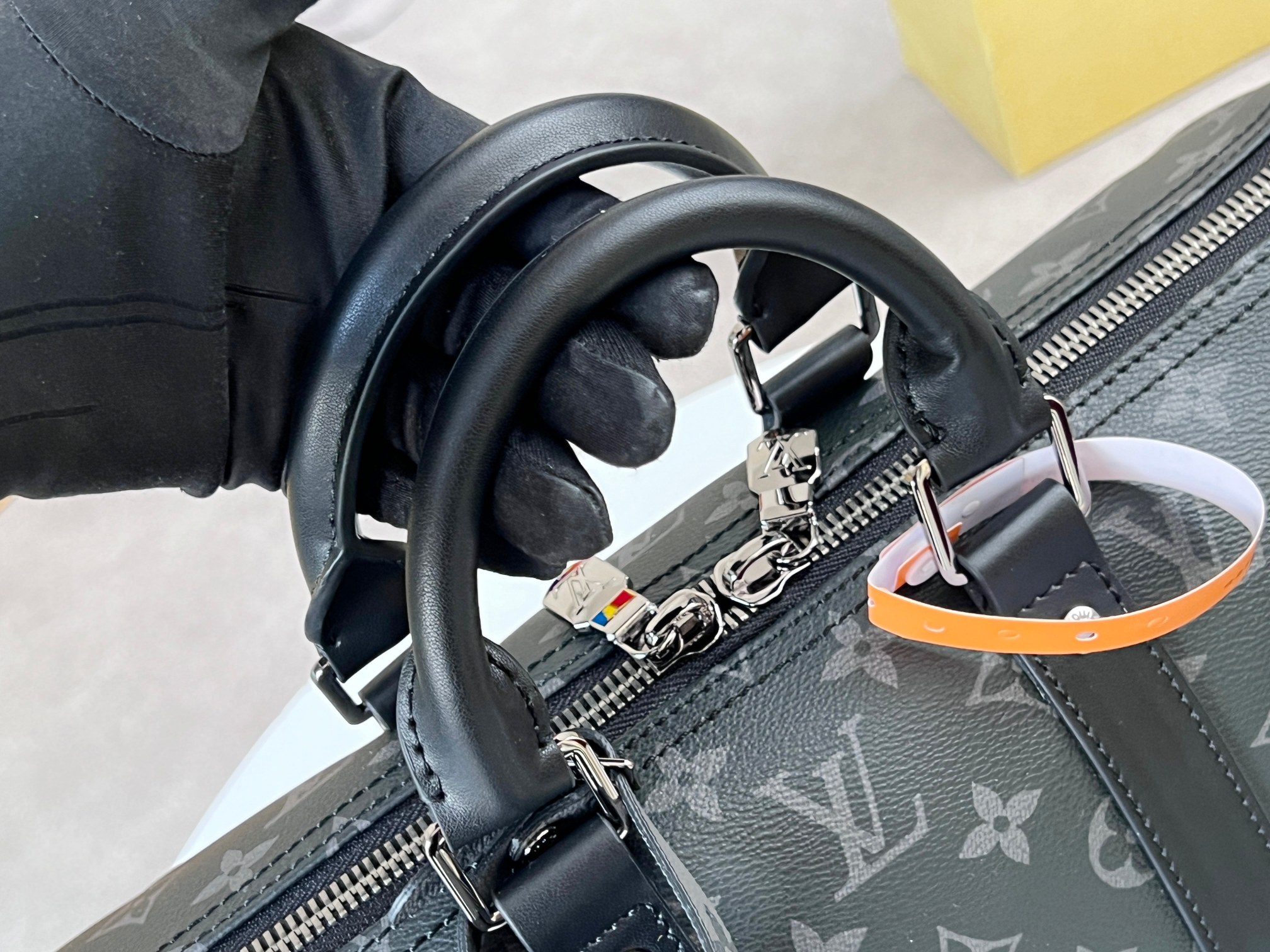 Louis Vuitton Keepall 35 Travel Bag in Monogram Eclipse Canvas - Image 6