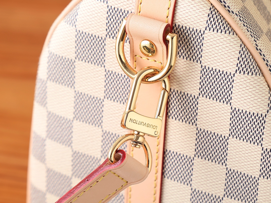 Louis Vuitton Speedy Bandoulière 25 Handbag in Damier Azur Canvas - Image 6