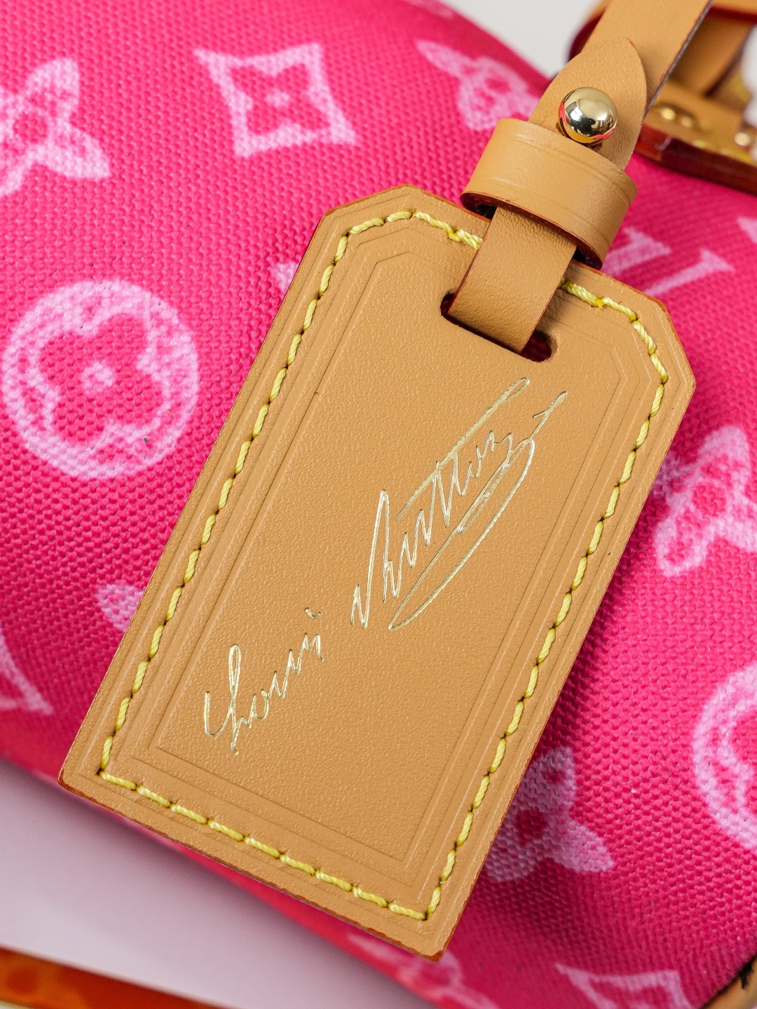 Louis Vuitton Nano Speedy Handbag in Red Monogram Canvas - Image 6