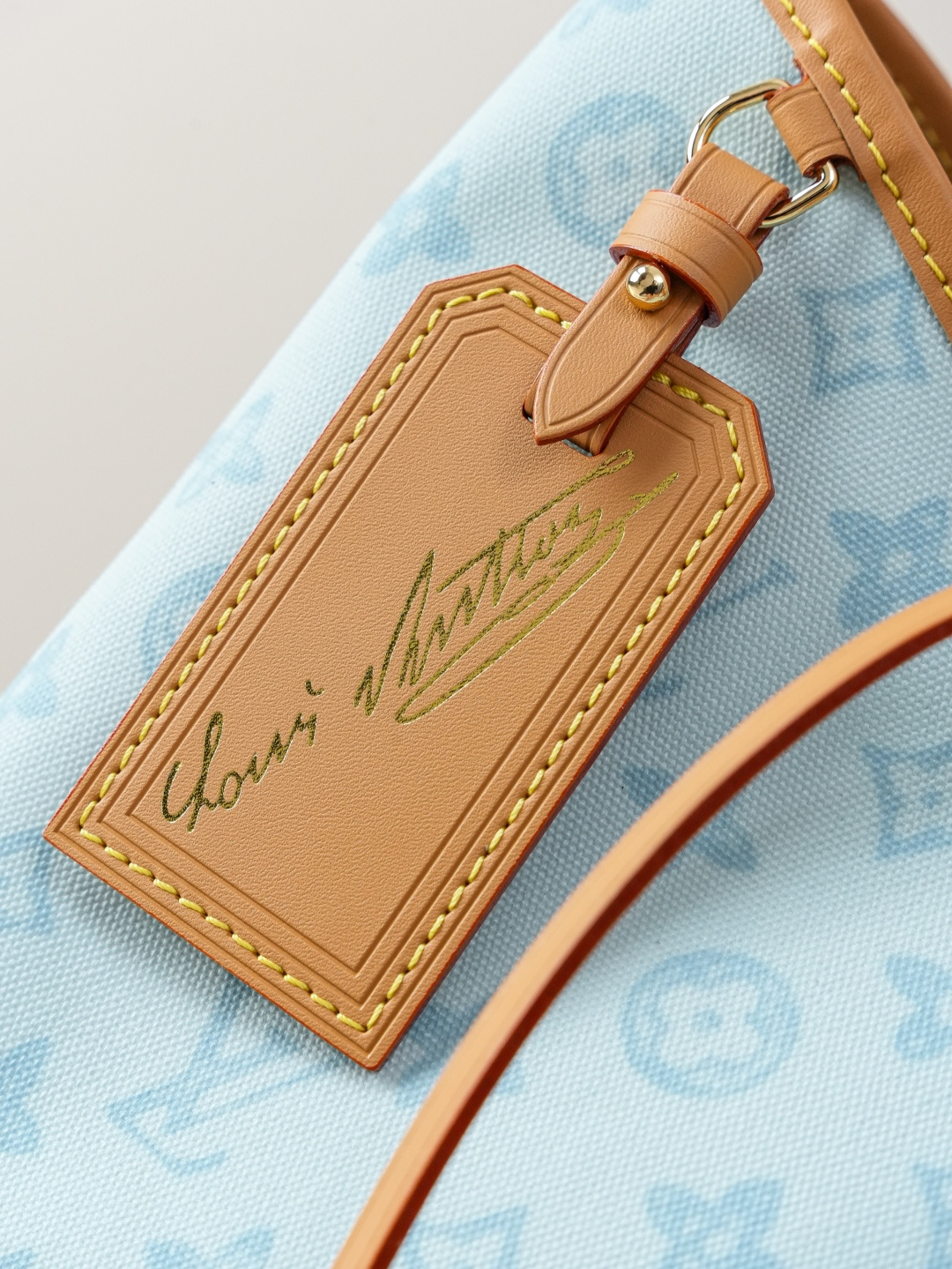 Louis Vuitton Carryall Small Handbag in Monogram Origine Bleu Courrier Canvas - Image 6