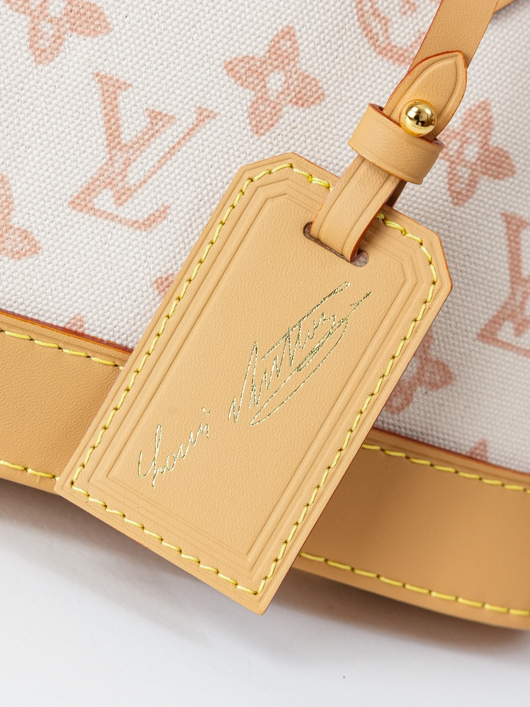 Louis Vuitton Alma BB Monogram Canvas Handbag M27525 Light Yellow - Image 6