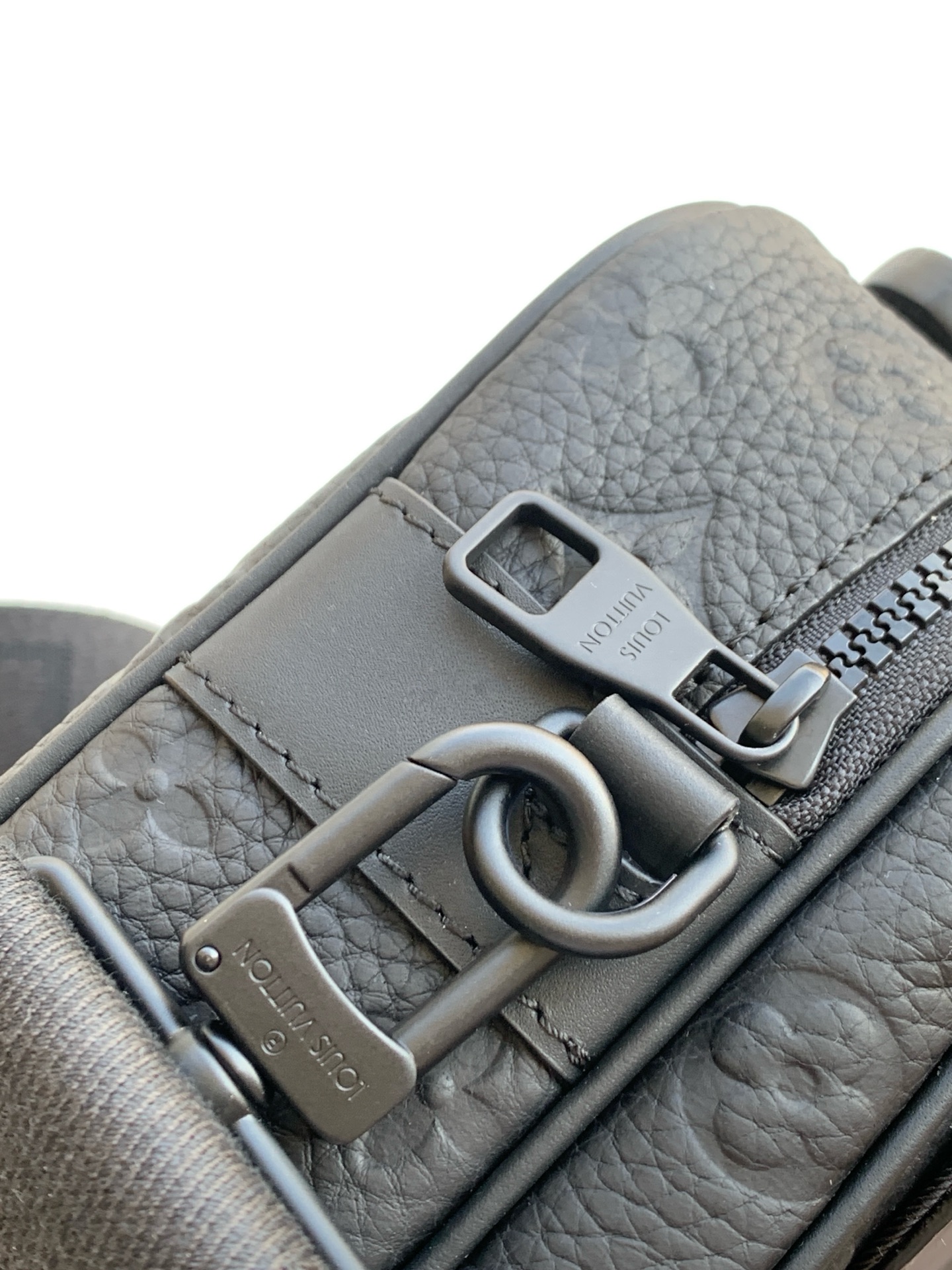 Louis Vuitton S Lock Messenger Bag, Black Embossed Leather - Image 6