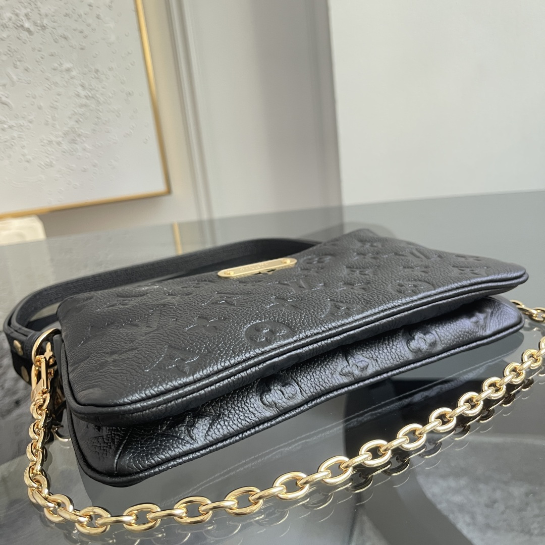 Louis Vuitton Liv Shoulder Bag in Black Monogram Empreinte Leather - Image 6