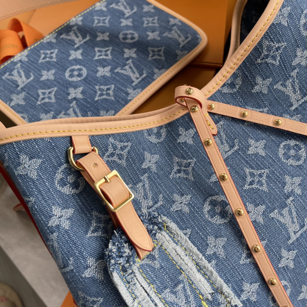 Louis Vuitton CarryAll PM Tote Bag M46854 in Blue Monogram Canvas - Image 6