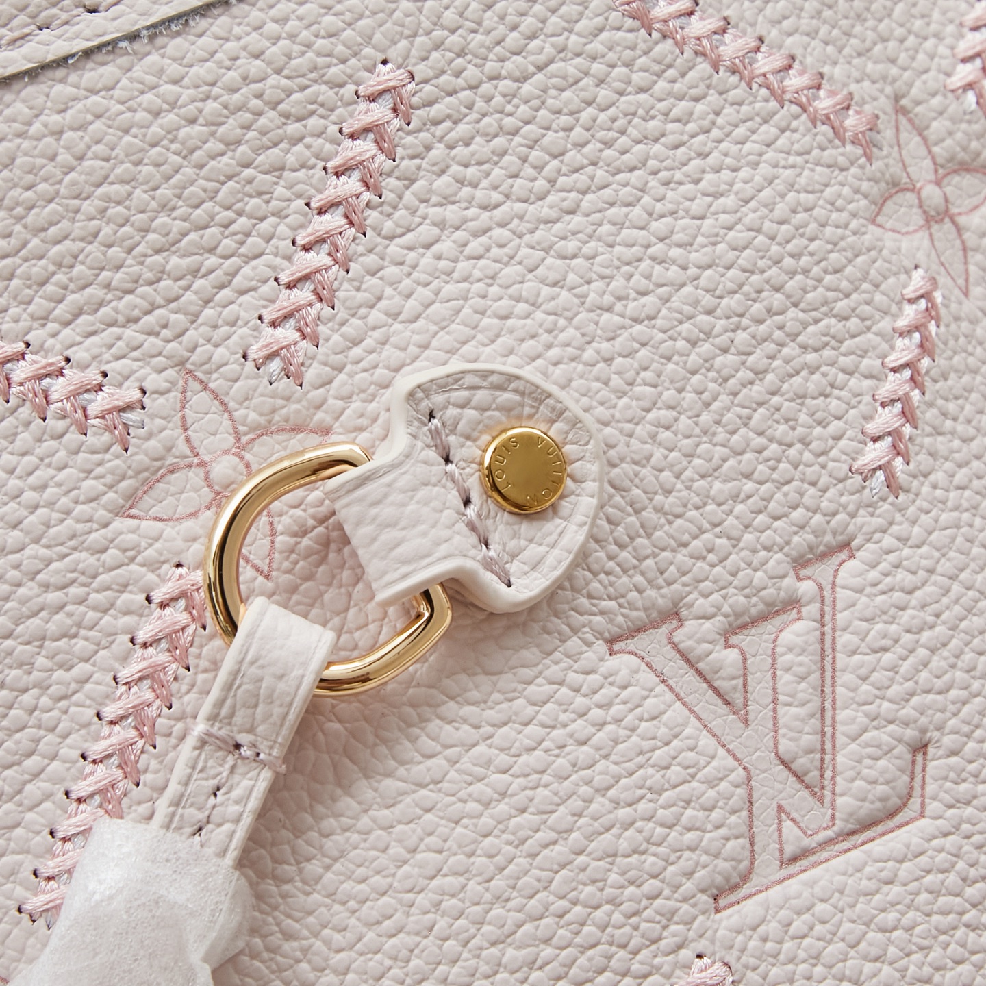 Louis Vuitton Neverfull MM Tote Bag M28527 with Pink Embroidery - Image 6