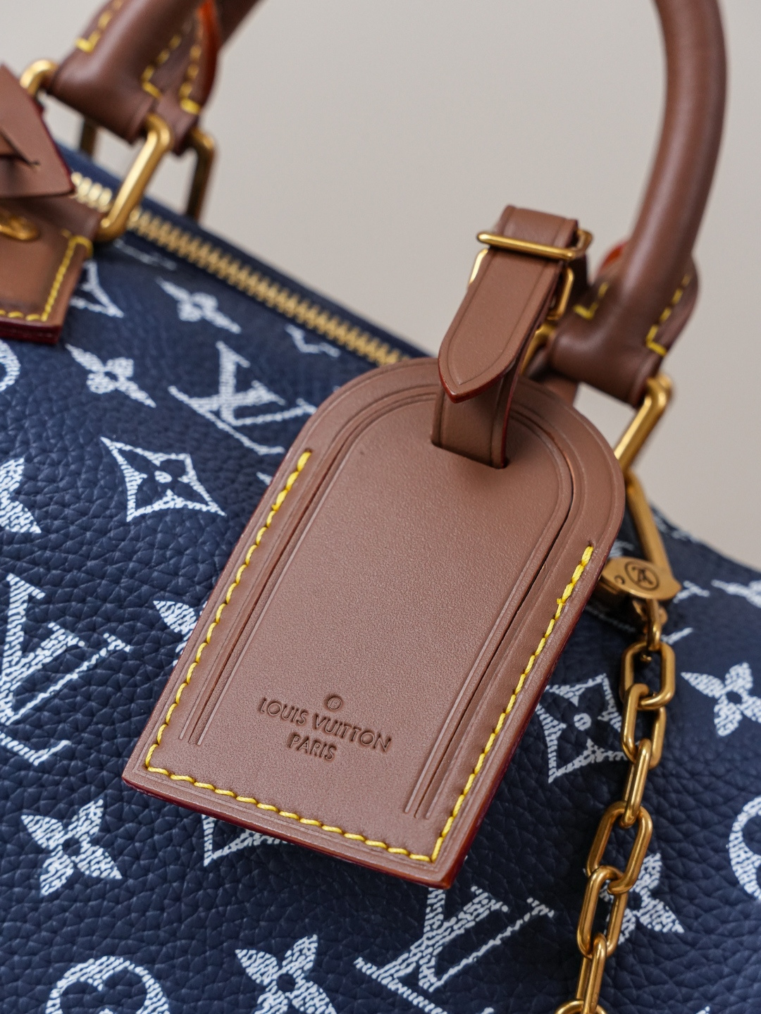 Louis Vuitton Speedy Bandoulière 25 Monogram Leather Handbag - Sapphire Blue - Image 6