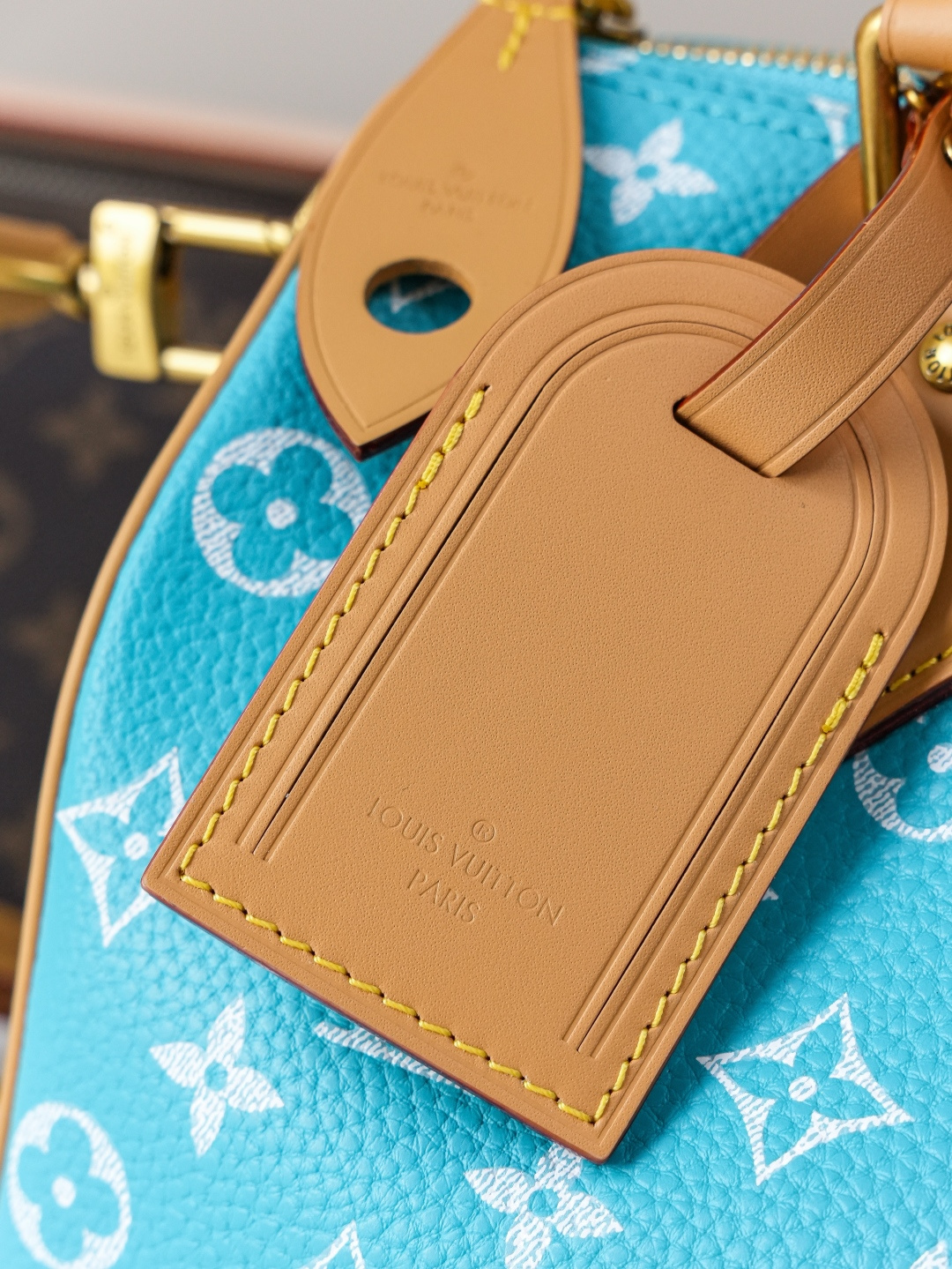 Louis Vuitton Speedy Bandouliere 25 Monogram Leather Handbag, Light Blue - Image 6