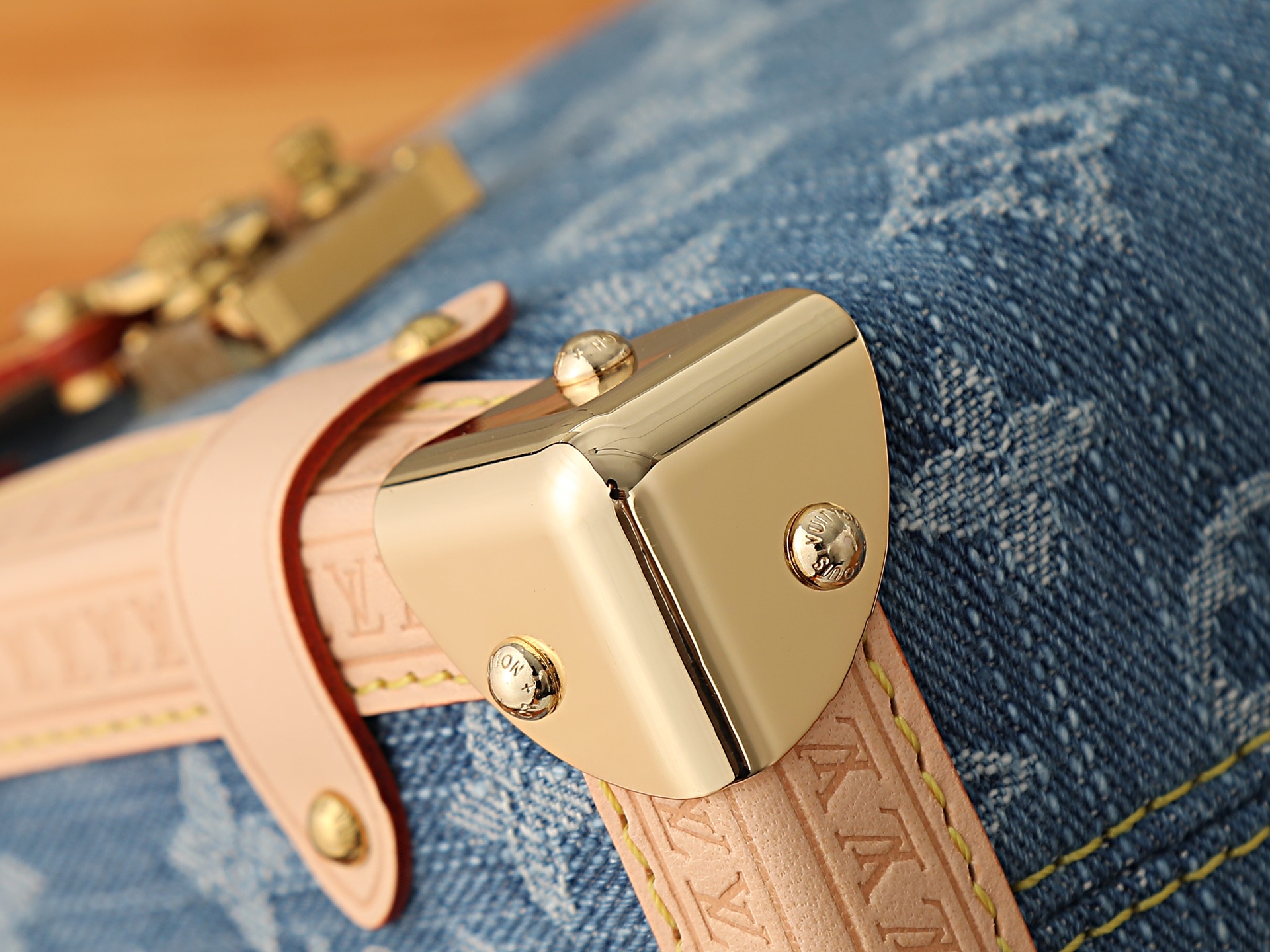 Louis Vuitton Side Trunk Medium Denim Crossbody Bag - Image 6