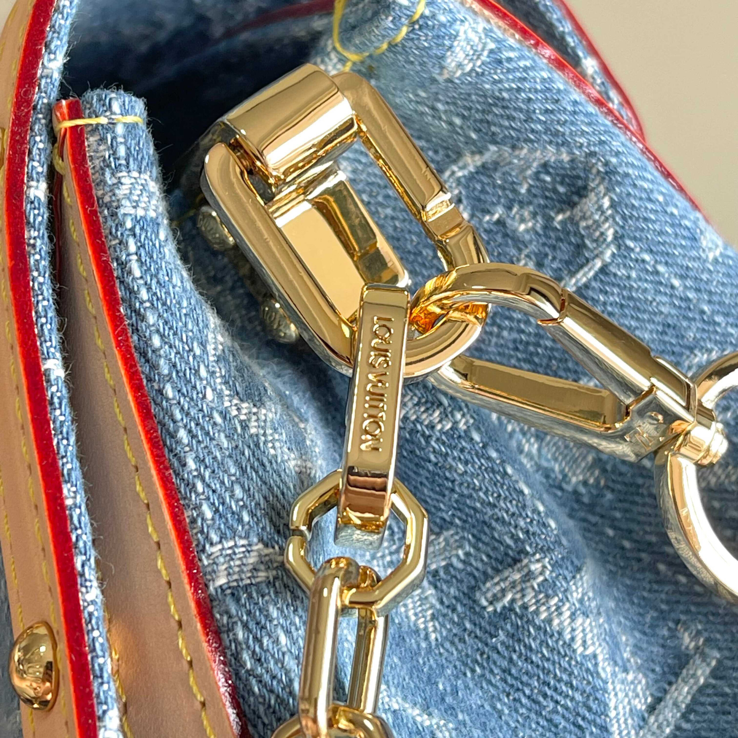 Louis Vuitton Dauphine Soft Large Denim Shoulder Bag - Image 6