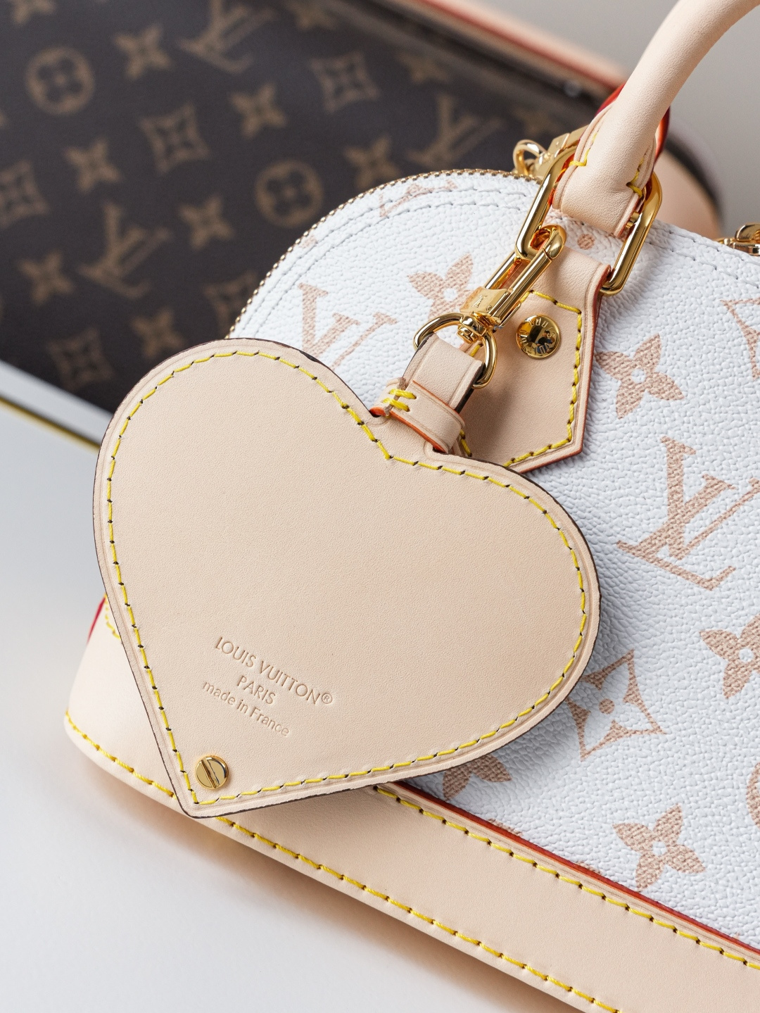 Louis Vuitton Alma Mini Customizable Leather Handbag - Image 6