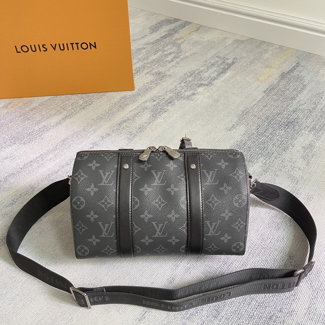 Louis Vuitton Keepall Travel Bag M45936 in Monogram Eclipse - Image 6