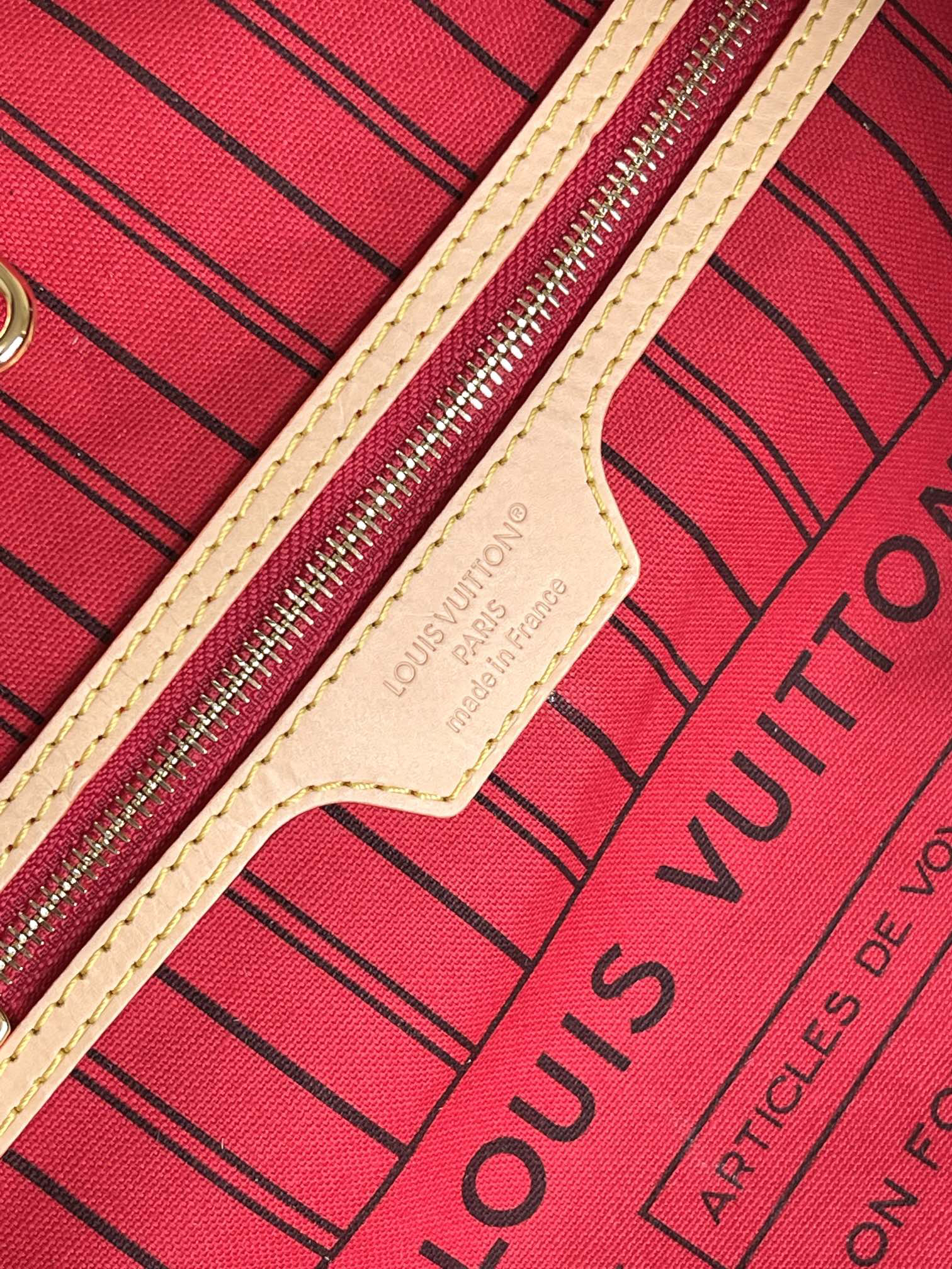 Louis Vuitton Neverfull MM Damier Azur Canvas Tote Bag - Image 6