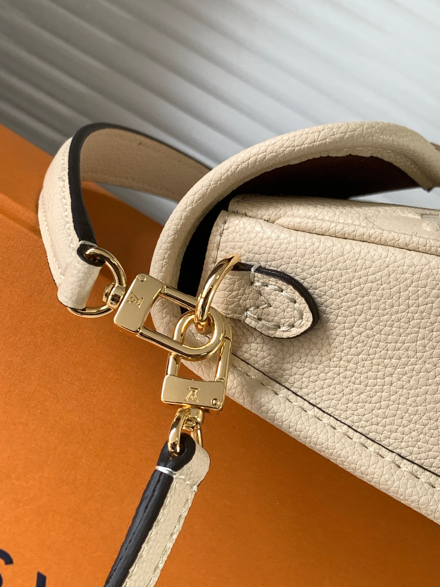Louis Vuitton Nano Diane Handbag in Monogram Empreinte Leather - Apricot - Image 6