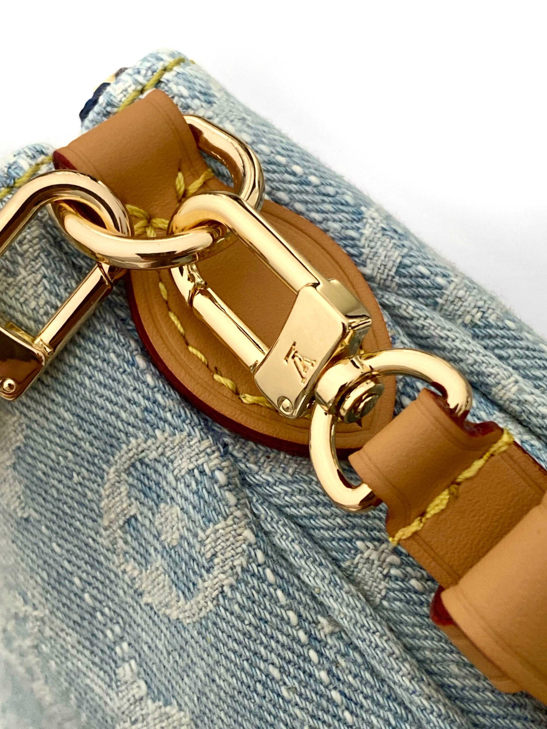 Louis Vuitton Liv Pochette Monogram Denim Crossbody Bag - Image 6