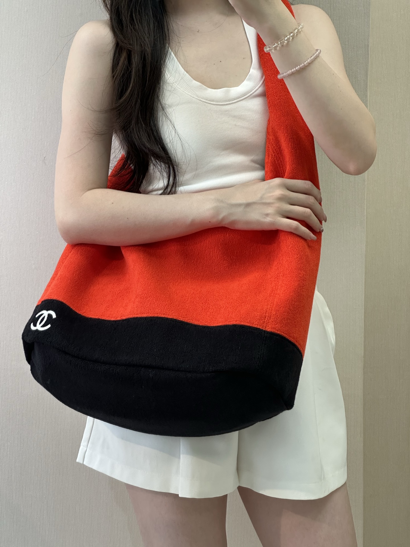 Chanel 26S Coco Beach Terry Cloth Tote Bag - Image 6