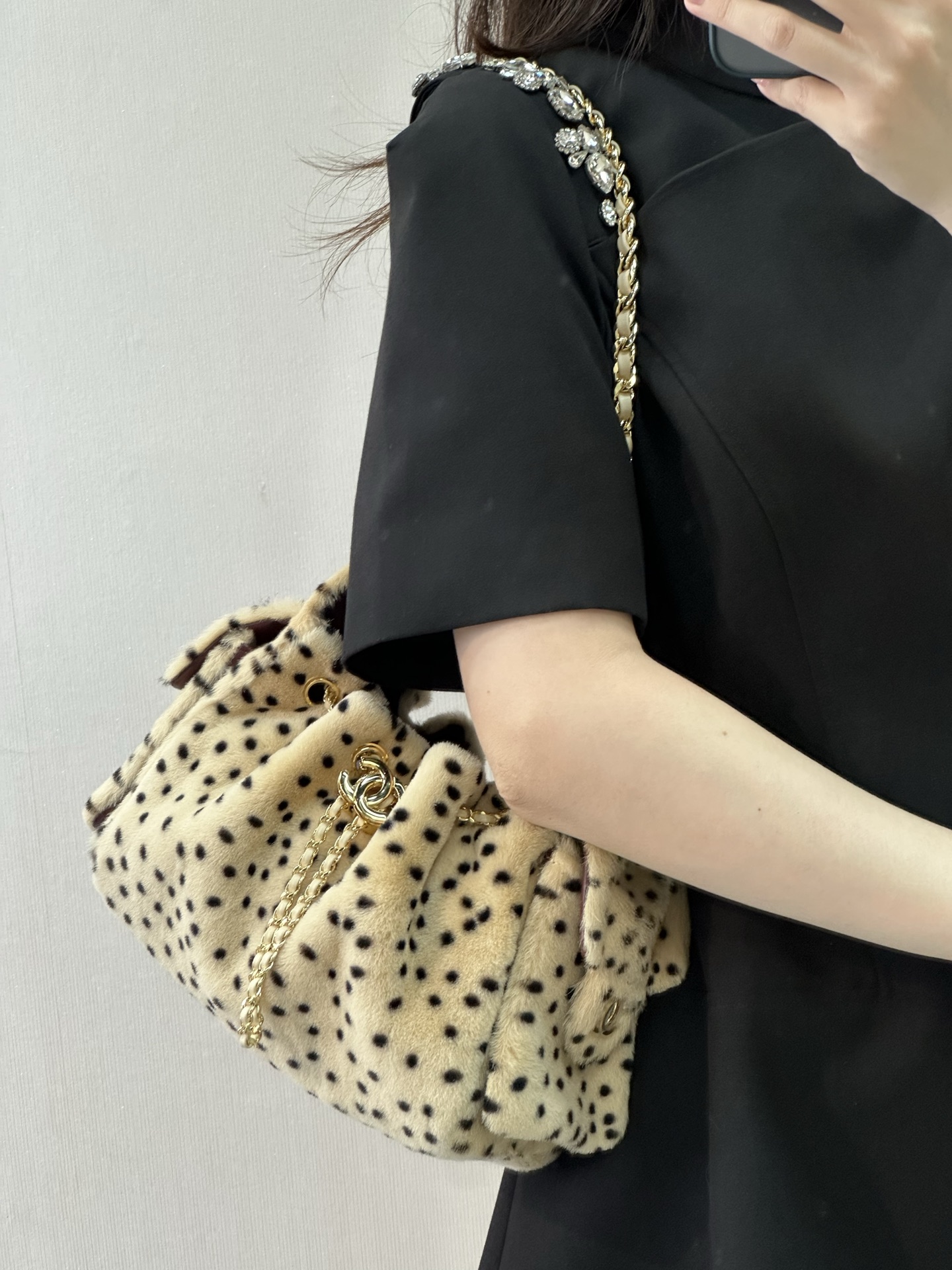 CHANEL 25 Velvet Leopard-Print Handbag - Image 6