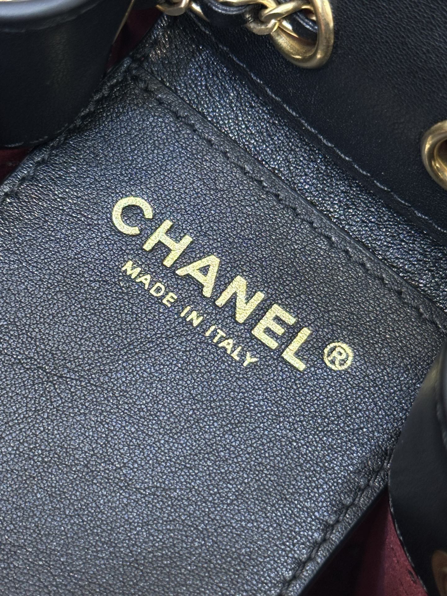 Chanel 25 Perforated Cowhide Bucket Handbag - Image 6