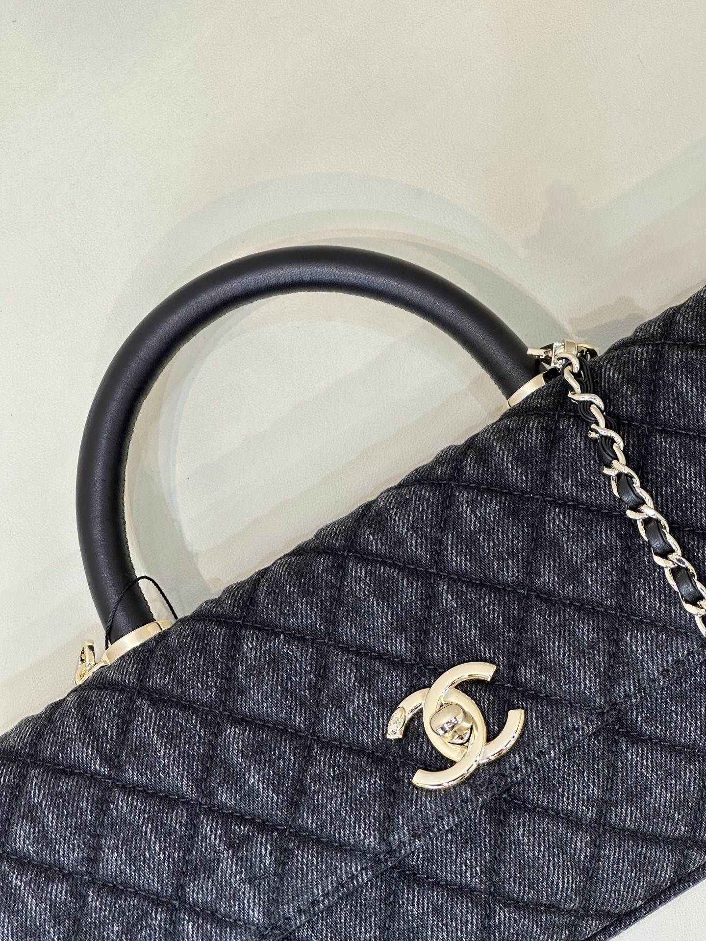 Chanel Coco Handle Denim Handbag - Image 6