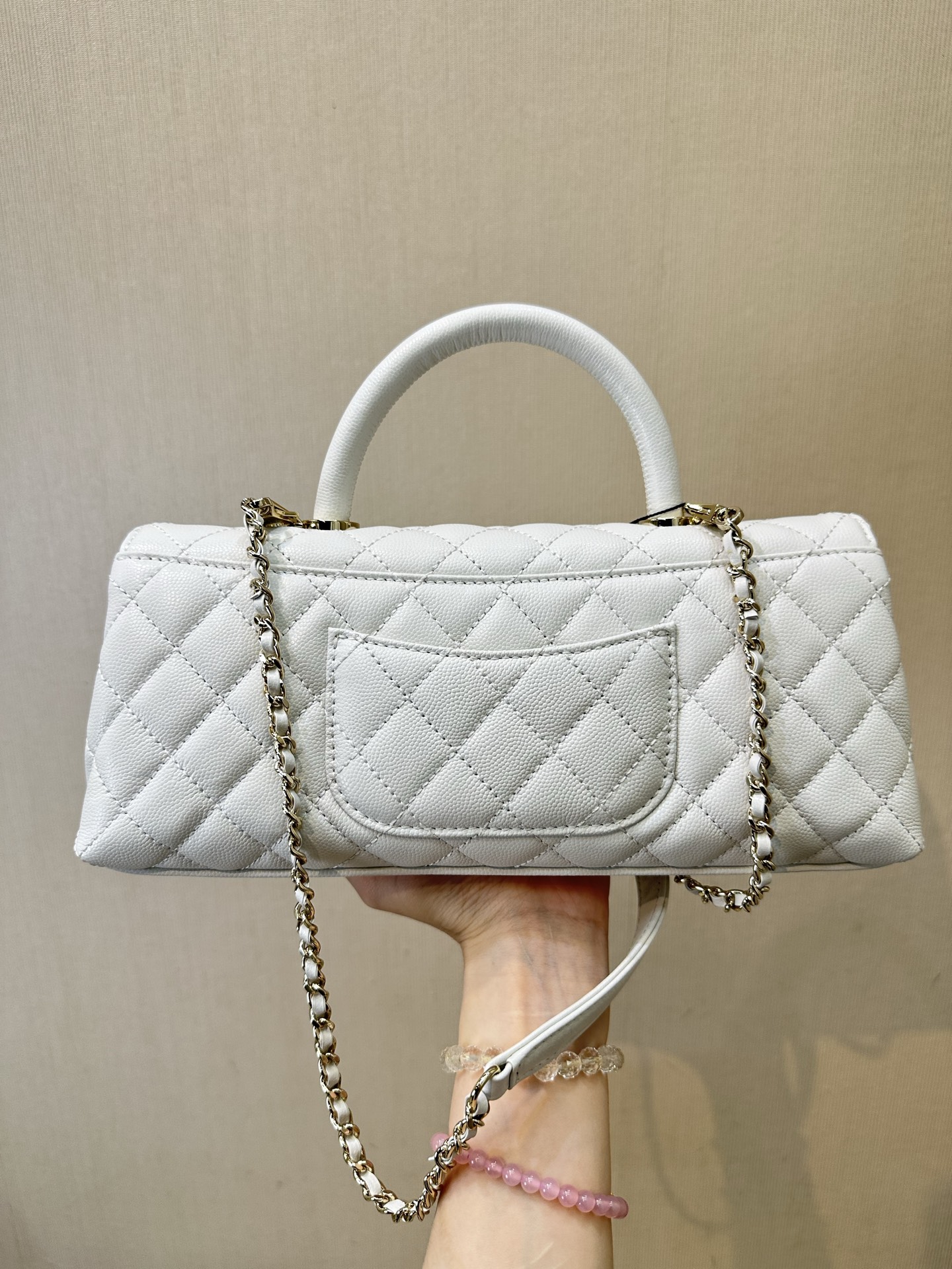 Chanel Coco Handle Leather Handbag, 30 cm - Image 6