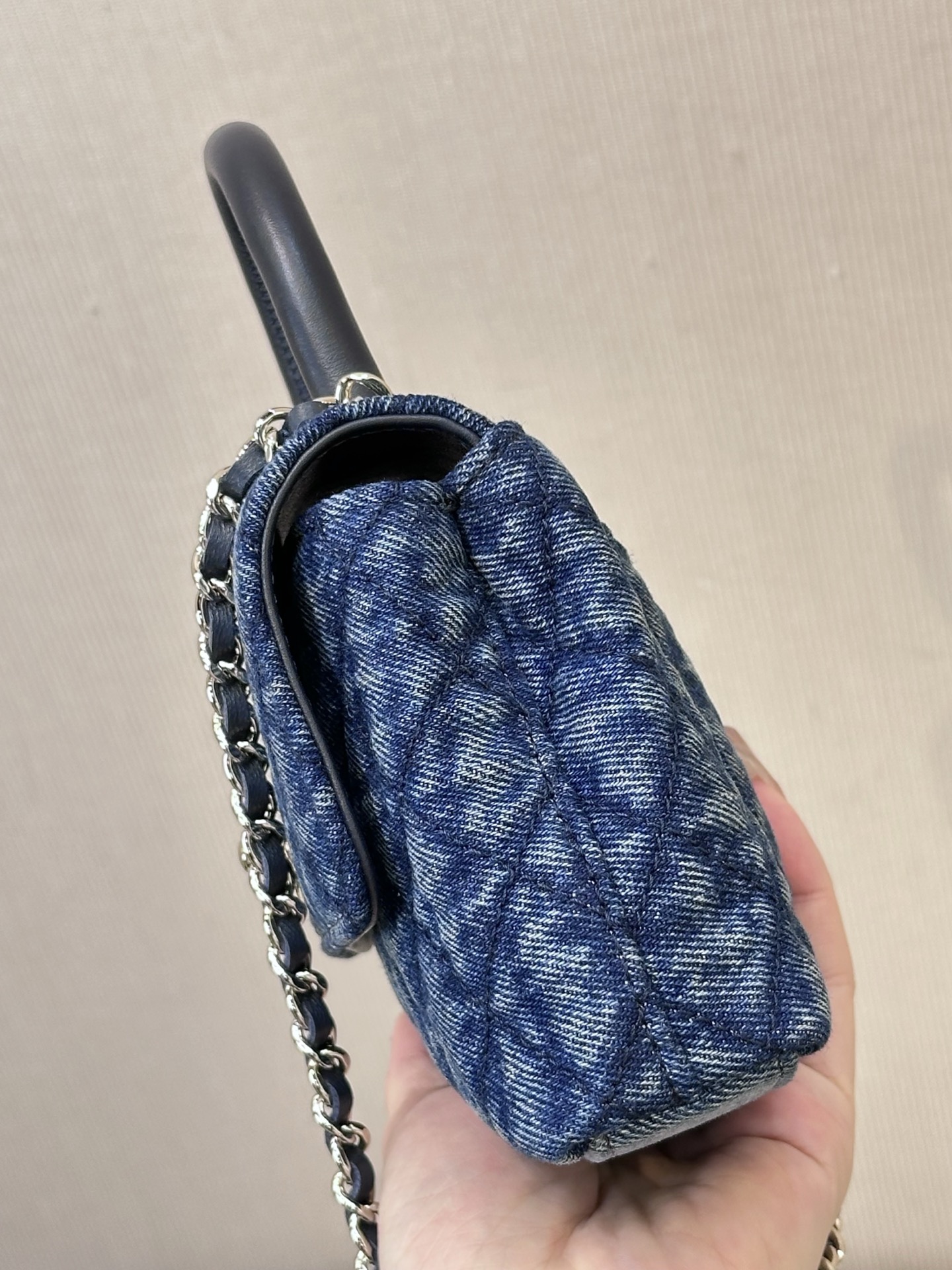 Chanel Coco Handle Mini Denim Handbag - Image 6