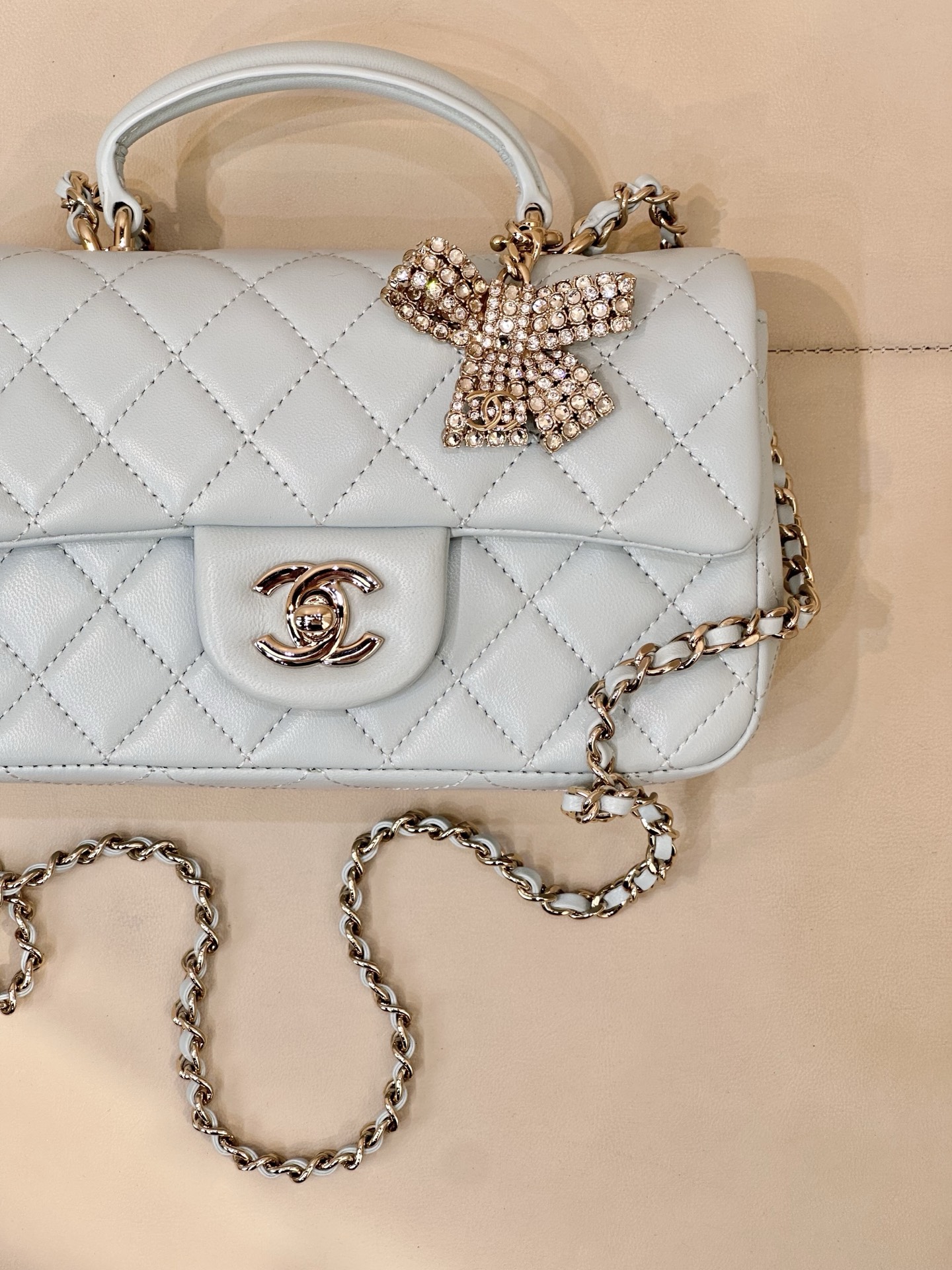 Chanel Classic Flap Mini Shoulder Bag with Handle - Image 6