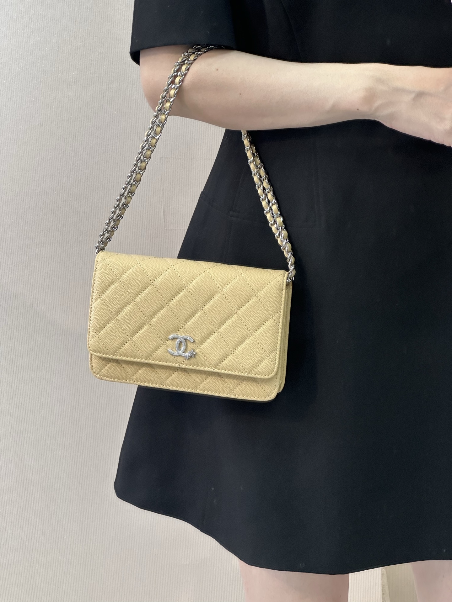 Chanel WOC Wallet on Chain with Quilted Flap and Double C Clasp - Image 6