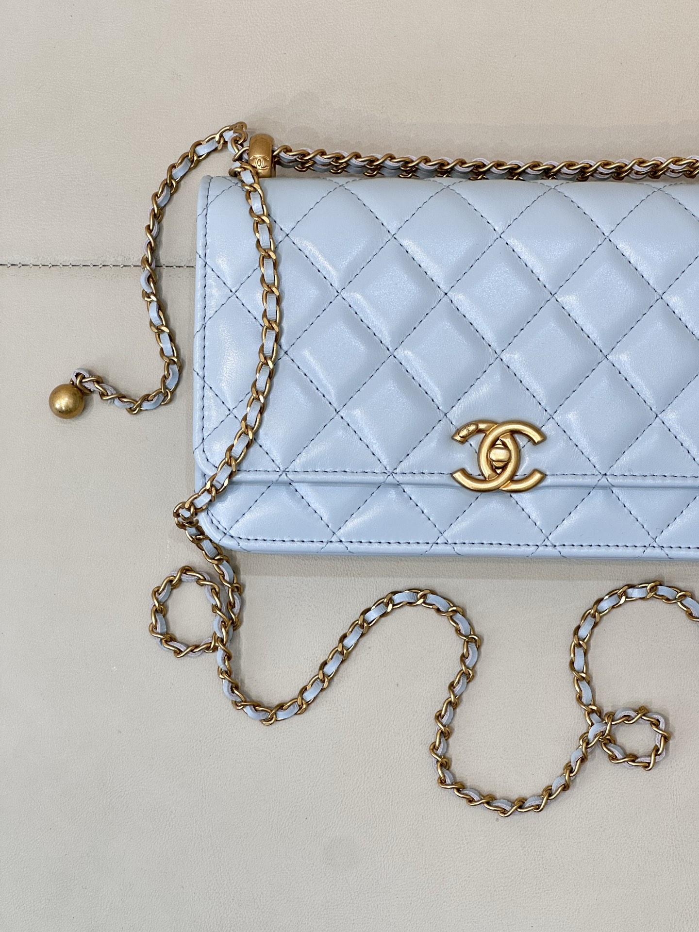 Quilted Genuine Leather WOC Chain Bag - Image 6