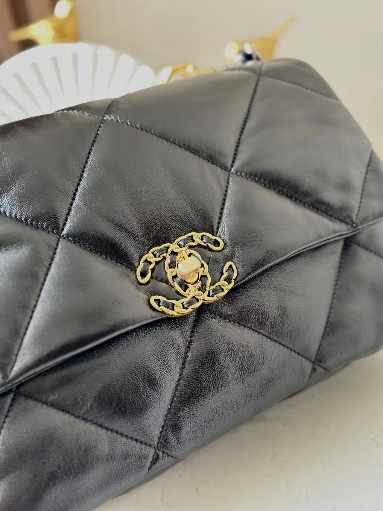 Chanel 19 Lambskin Flap Bag - Image 6