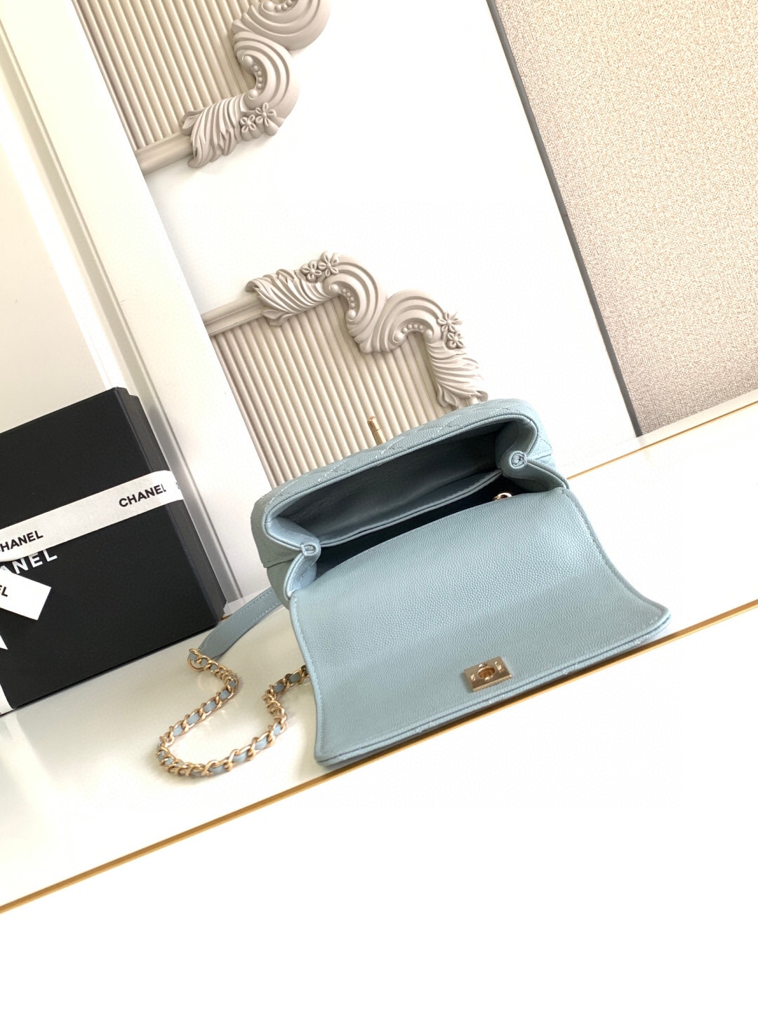 Chanel Mini Coco Handle Top Handle Bag AS2215 - Image 6