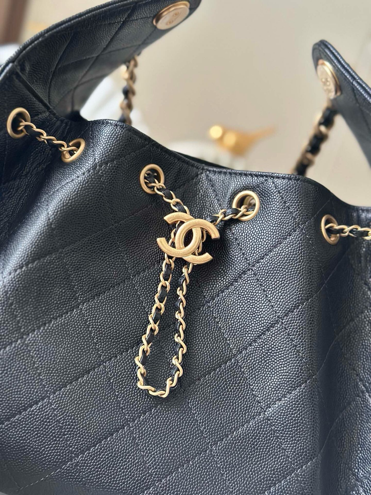 Chanel Small Quilted Leather Hobo Shoulder Bag - Image 6