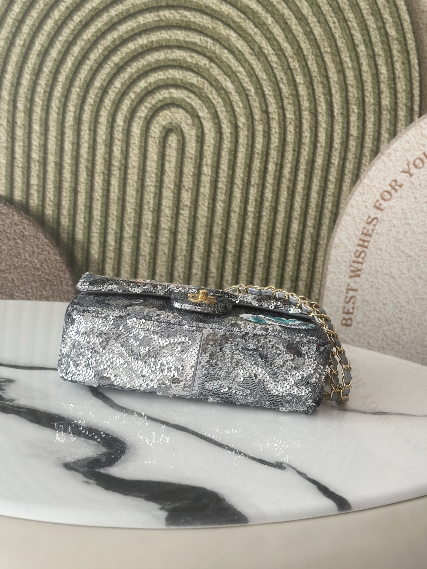 Chanel 25S Limited Edition Multicolor Sequin Silver CF Crossbody Bag - Image 6