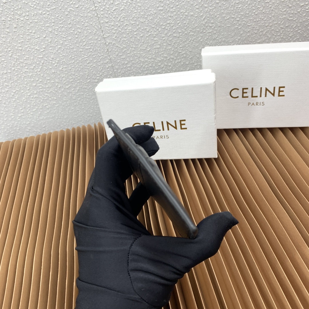 Celine Triomphe Embossed Leather Card Holder - Image 6