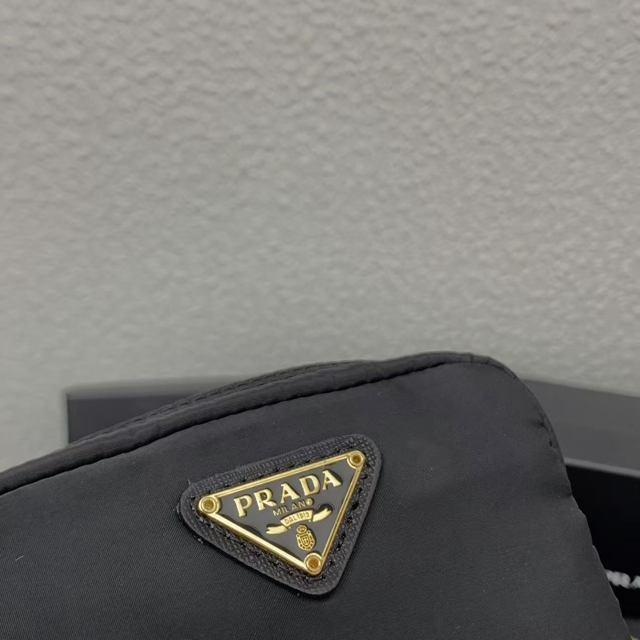 Prada Nylon Cosmetic Pouch with Triangle Logo - Image 6