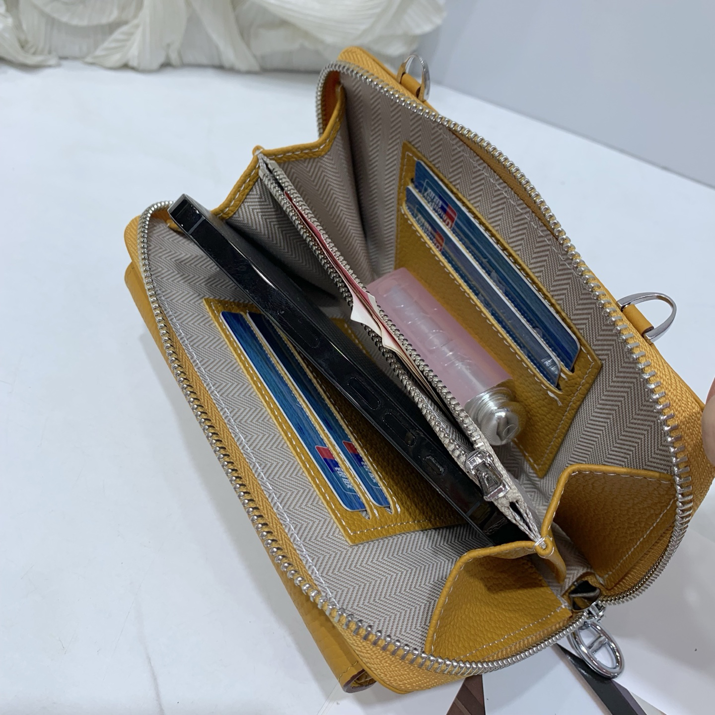 Hermès Togo Calfskin Crossbody Bag - Image 6