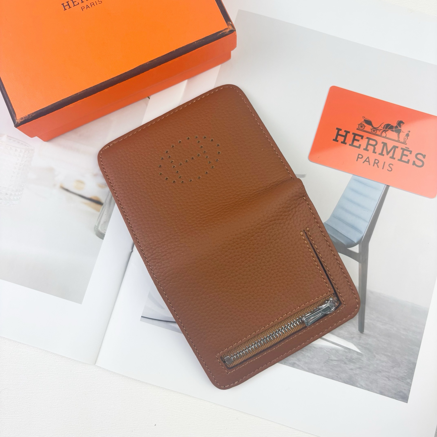 Hermès Silk'in Togo Leather Wallet - Image 6