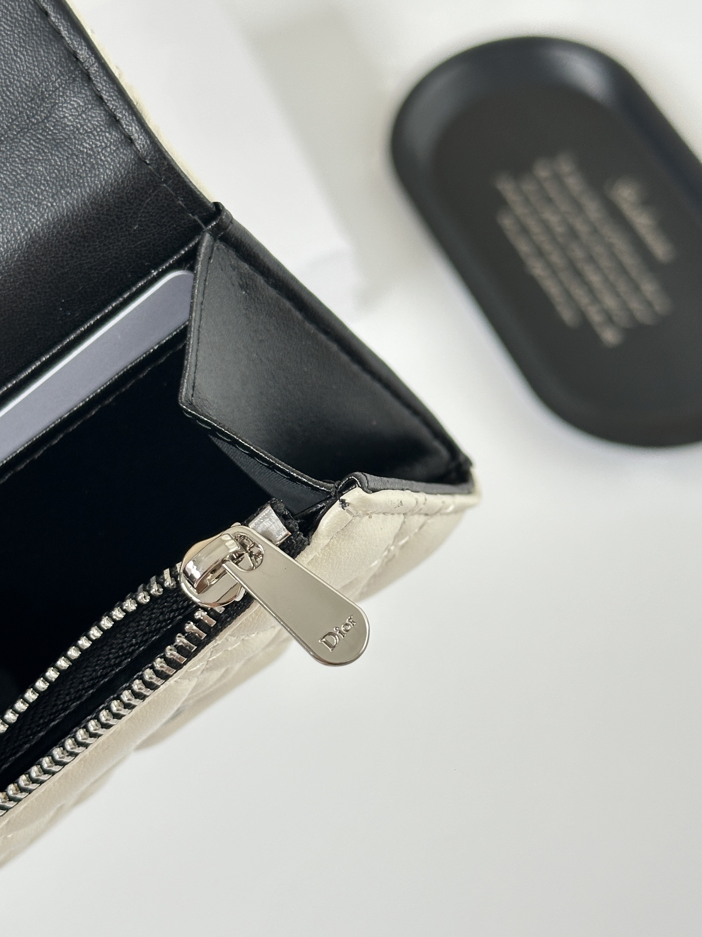 Dior M115 Mini Lady Dior Wallet - Black/Pink - Image 6
