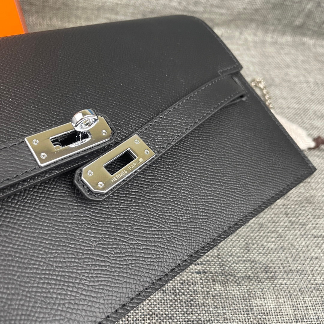 Hermès Kelly-Style Leather Shoulder Crossbody Bag - Image 6