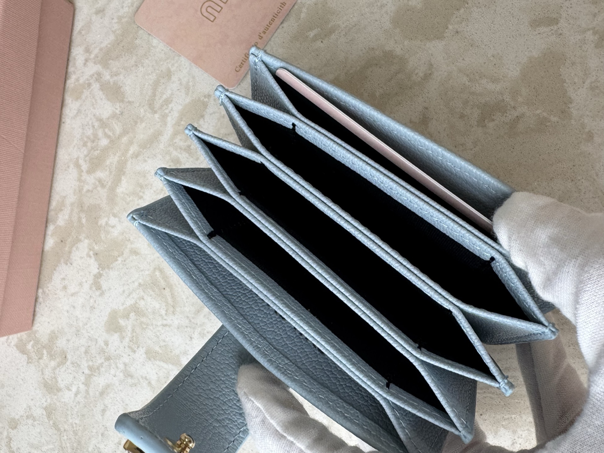 Miu Miu Slim Leather Wallet - Image 6