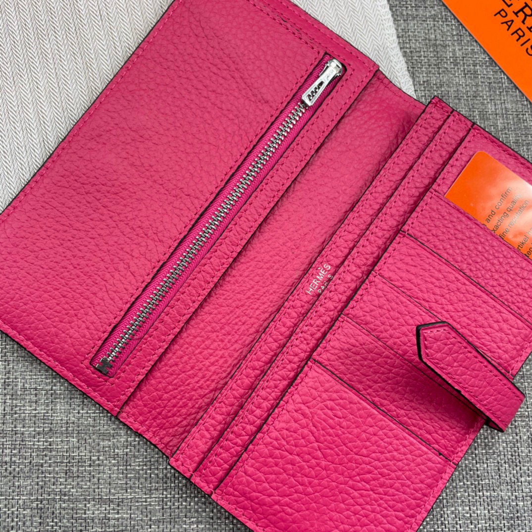 Hermès Women’s Togo Calfskin Vertical Zip Wallet - Image 6