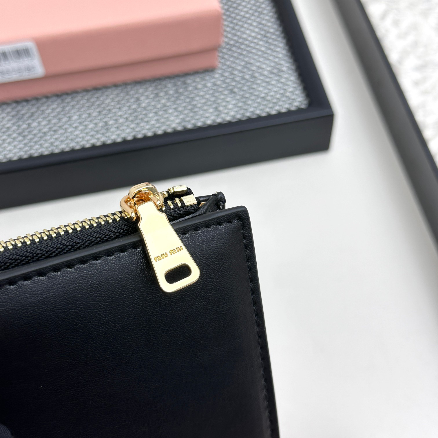 Miu Miu Lambskin Bifold Wallet - Image 6