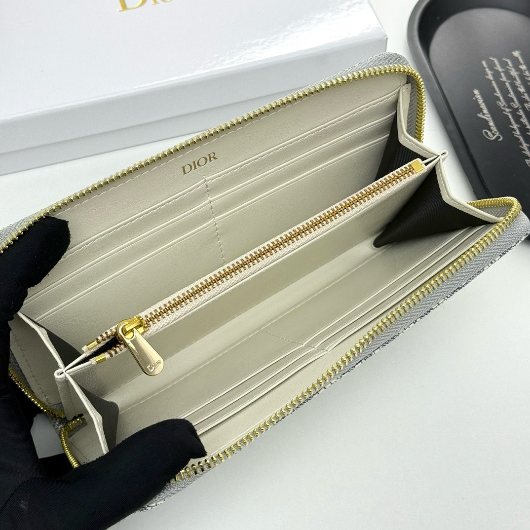 Dior Oblique Long Zipper Wallet - Image 6