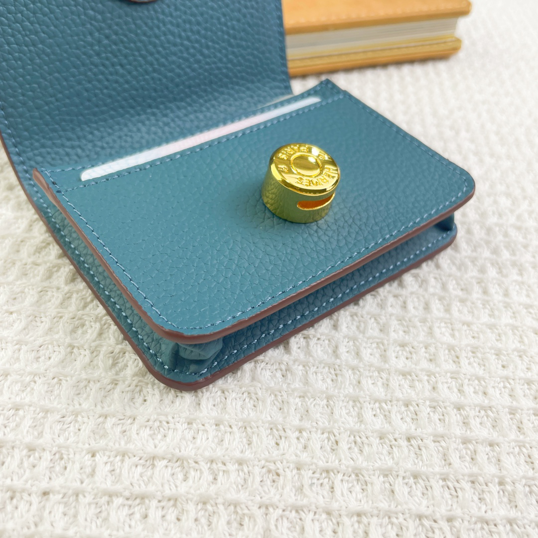 Hermès Togo Leather Wallet with Silver Buckle - Image 6