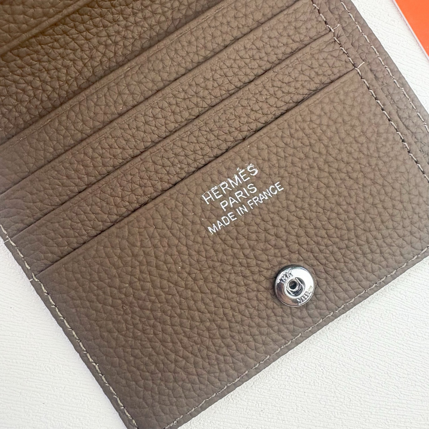 Hermès Silk’in Togo Leather Wallet - Image 6