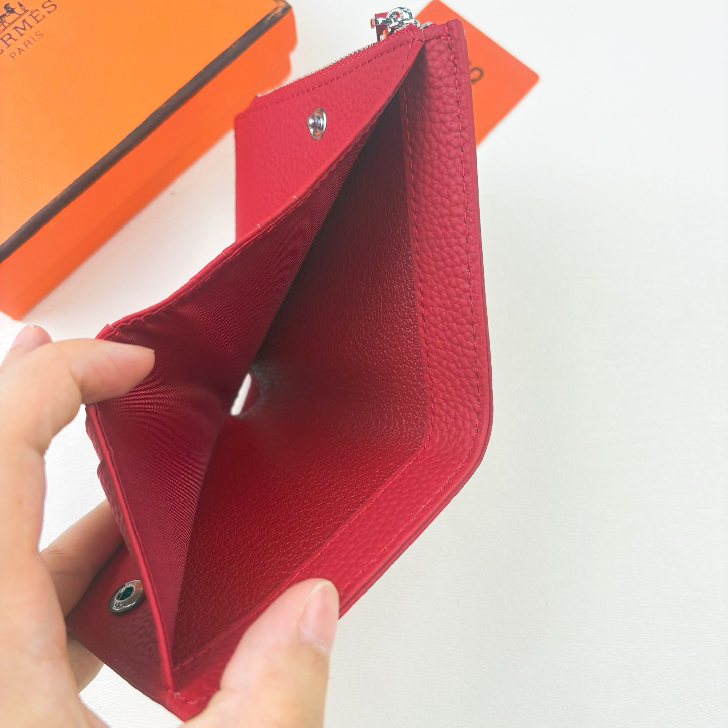 Hermes Silk'in Togo Leather Women's Wallet - Image 6