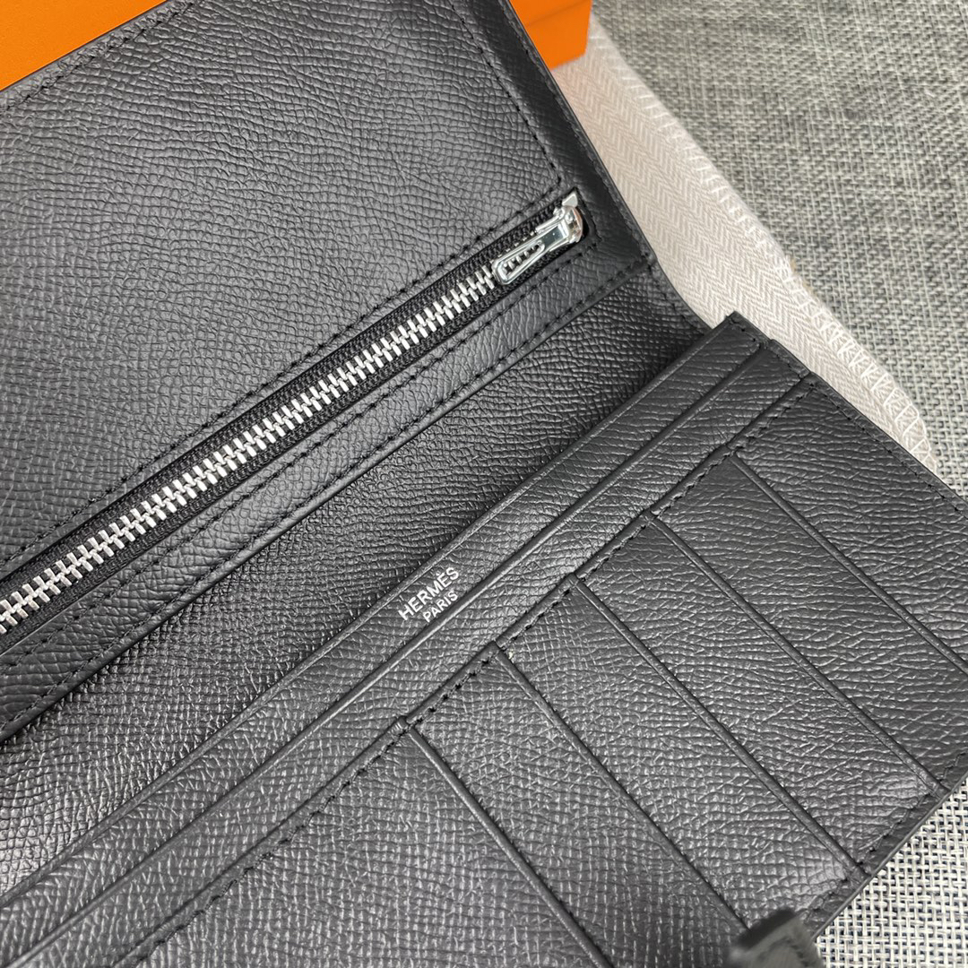 Hermes Epsom Leather Vertical Zip Wallet - Image 6